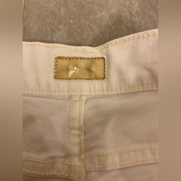 MOTHER The Rascal Ankle Snippet Whipping the Cream White Size 30 - Picture 6 of 11